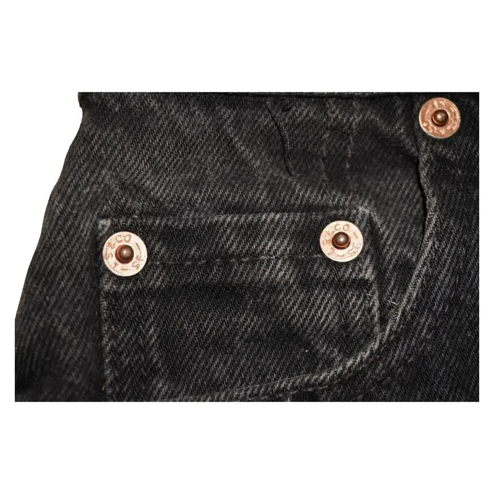 Vintage Levi's 851 Black Cutoff Shorts Made USA Orange Tab Frayed Raw Hem W28